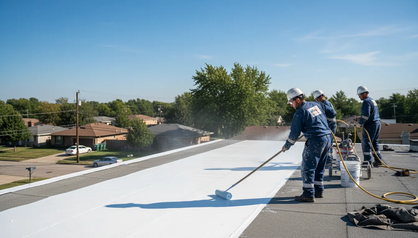 Commercial roof coating in Xenia, IL near me